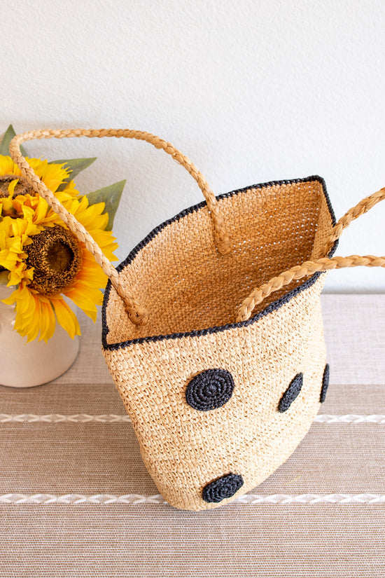 The Polka Dot Raffia Summer Tote