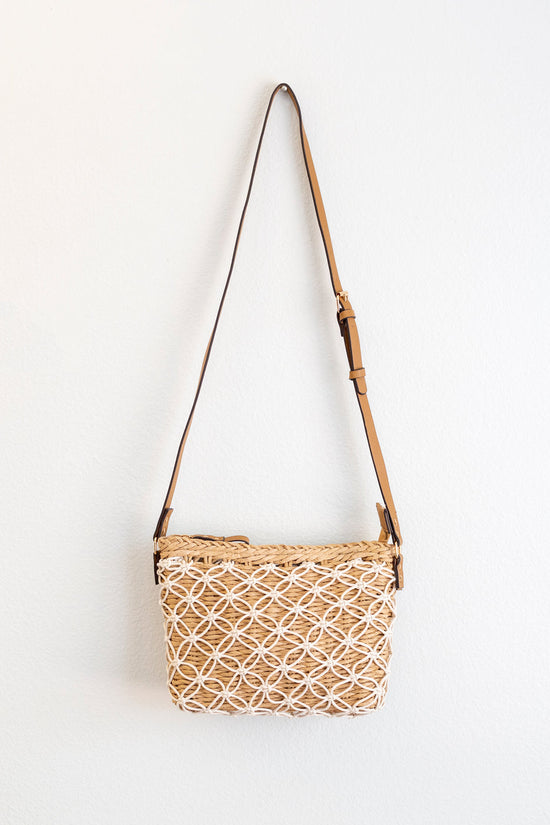 The Artisanal Lattice Raffia Crossbody