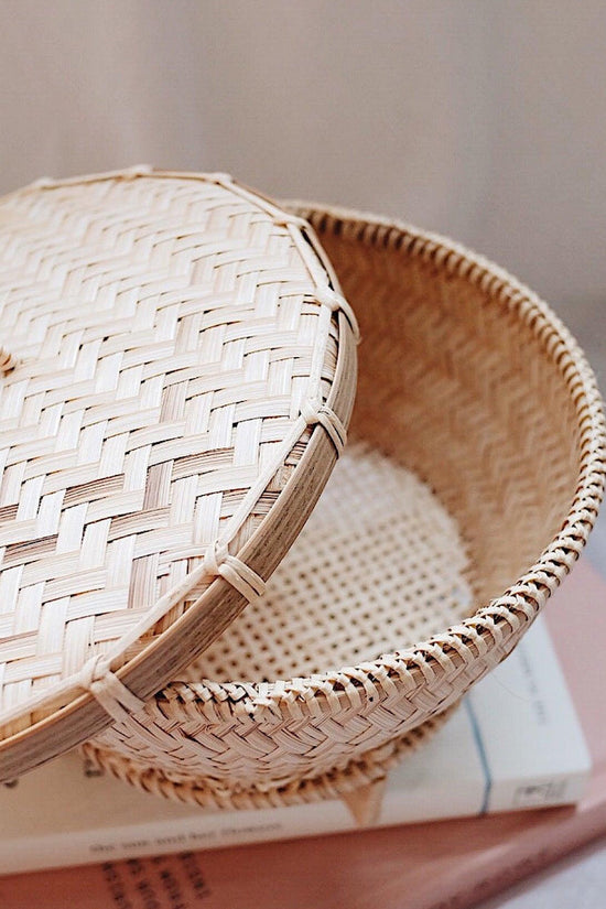 The Moon Handwoven Bamboo Basket